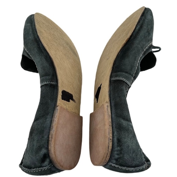 Seychelles womens flats size 36 teal blue green suede ballet balletcore - Picture 6 of 13